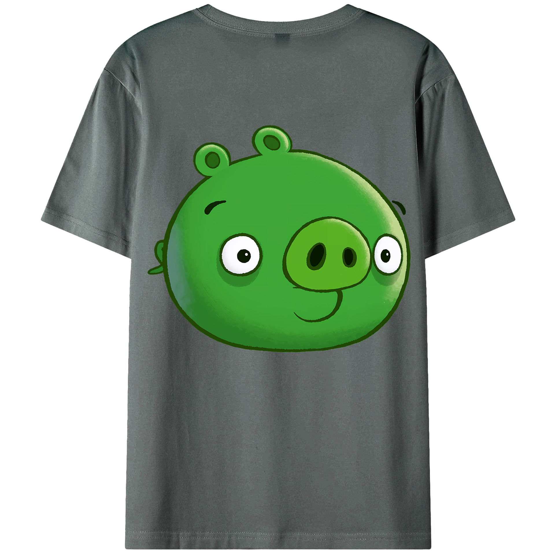 （画像用） Angry Birds アングリーバード 綿100％ メンズ半袖Tシャツ（バックプリント） 通気性